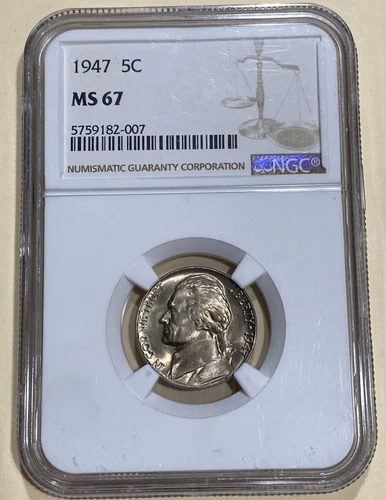 1947 Jefferson Nickel NGC MS67