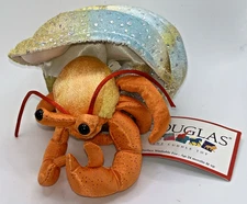 Vintage Douglas Hermit Crab in Shell Plush Stuffed Animal Retired Sea Life NEW