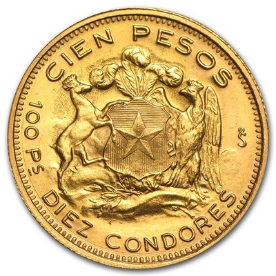 Chile Gold 100 Pesos (Random) Avg Circ