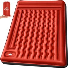 Camping Sleeping Pad, Extra Thick 5 Inch Camping Mat with Pillow Built-In Foot P