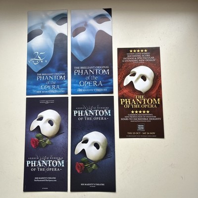 5 x different Flyer THE PHANTOM OF THE OPERA London