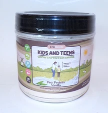 TruHeight Growth Protein Powder Shake for Kids & Teens, Pea Protein, Vanilla