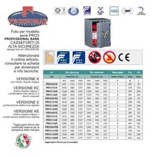 CASSAFORTE TECHNOMAX DI ALTA SICUREZZA - PROFESSIONAL BANK PRO3067KE 67Hx51Lx51P