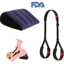Sex Toys Position Pillow Cushion with Sex Leather Bondage Strap for Couple Sling