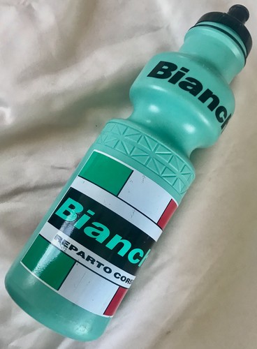 Vintage Bianchi Reparto Corse Water Bottle Celeste circa 1990s Duo Flow USA made - Picture 2 of 3