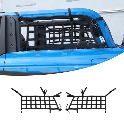 2x Protector de malla de retención de carga lateral trasero para Ford Bronco 2 puertas 2021-2023 - Imagen 2 de 9