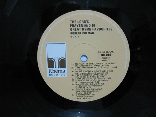THE LORD'S PRAYER 16 GREAT HYMN FAVORITES VINYL RECORD ROBERT COLMAN JOHN INNES - Picture 4 of 4
