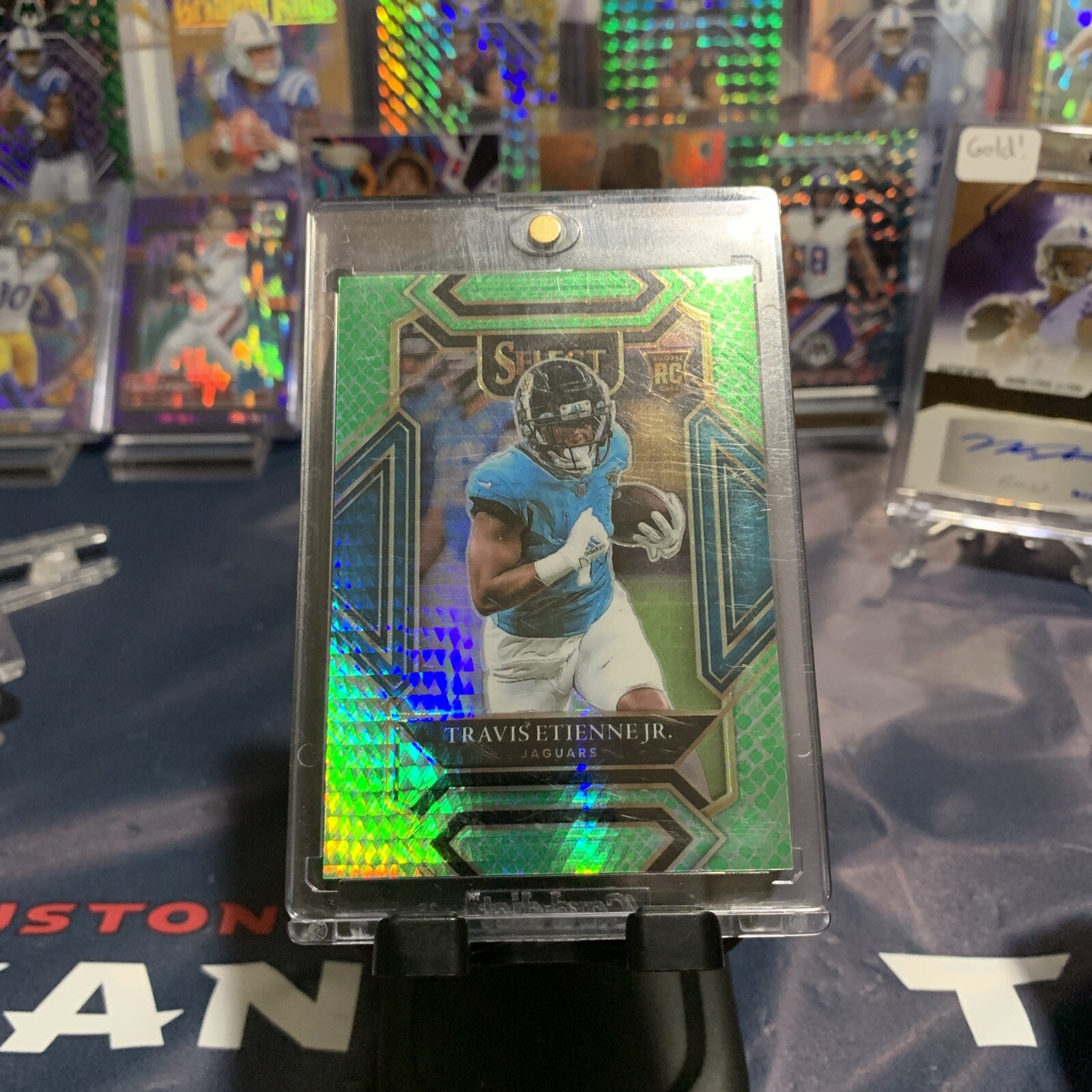 2021 Panini Select - Club Level Dragon Scale Prizm #254 Travis Etienne /89 (RC)