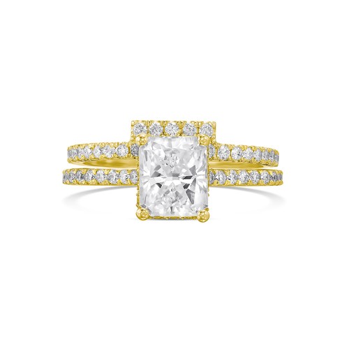Anello di fidanzamento diamanti VVS2 D 2 CTW Creato in laboratorio oro bianco 14k IGI miglior prezzo - Foto 6 di 9