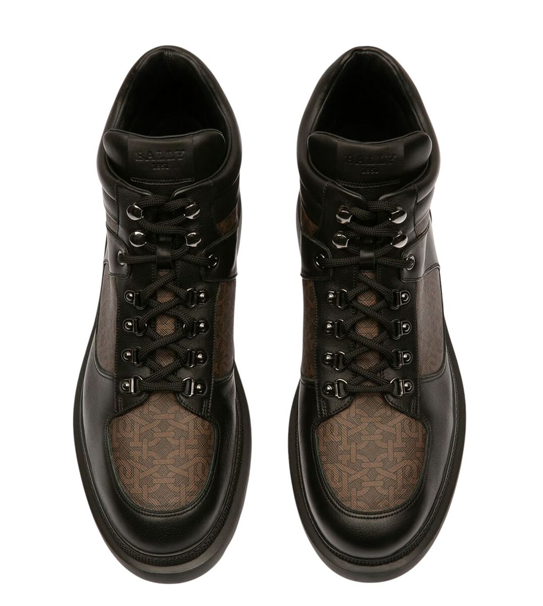 Bally Valensy 6239846 Black Monogram Leather Boots Size 11 Bally Valensy 6239846 Black Monogram Leather Boots Size 11