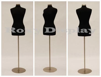 ROXY DISPLAY HIGH QUALITY! Size 6-8 Female Mannequin Manikin Dress Form #F6/8BK + BS-04