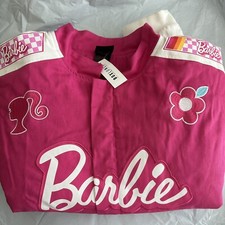Boxlunch Mattel Barbie Exclusive Embroirdered Checkered Racing Jacket Large L