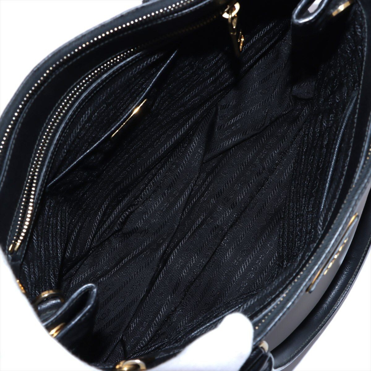 PRADA Saffiano Lux Leather 2way handbag Black BN2274 | eBay