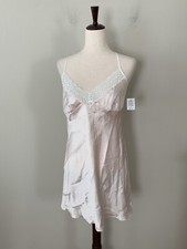 NWT Linea Donatella Women's Sz M Lace Trim Mom Chemise MOY091 Bisque