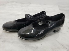 BLOCH Girls Techno Tap Shoes Black Patent Leather Mary Jane Slip On Size 1 W