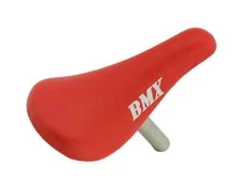 NEW! ABSOLUTE GENUINE BMX KIDS BICYCLE SADDLE WITH POST (22.2M) IN RED.
