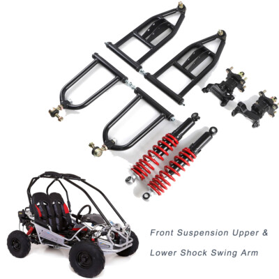 Front Suspension Upper & Lower Shock Swing Arm Flange Kit For ATV Go Kart Buggy