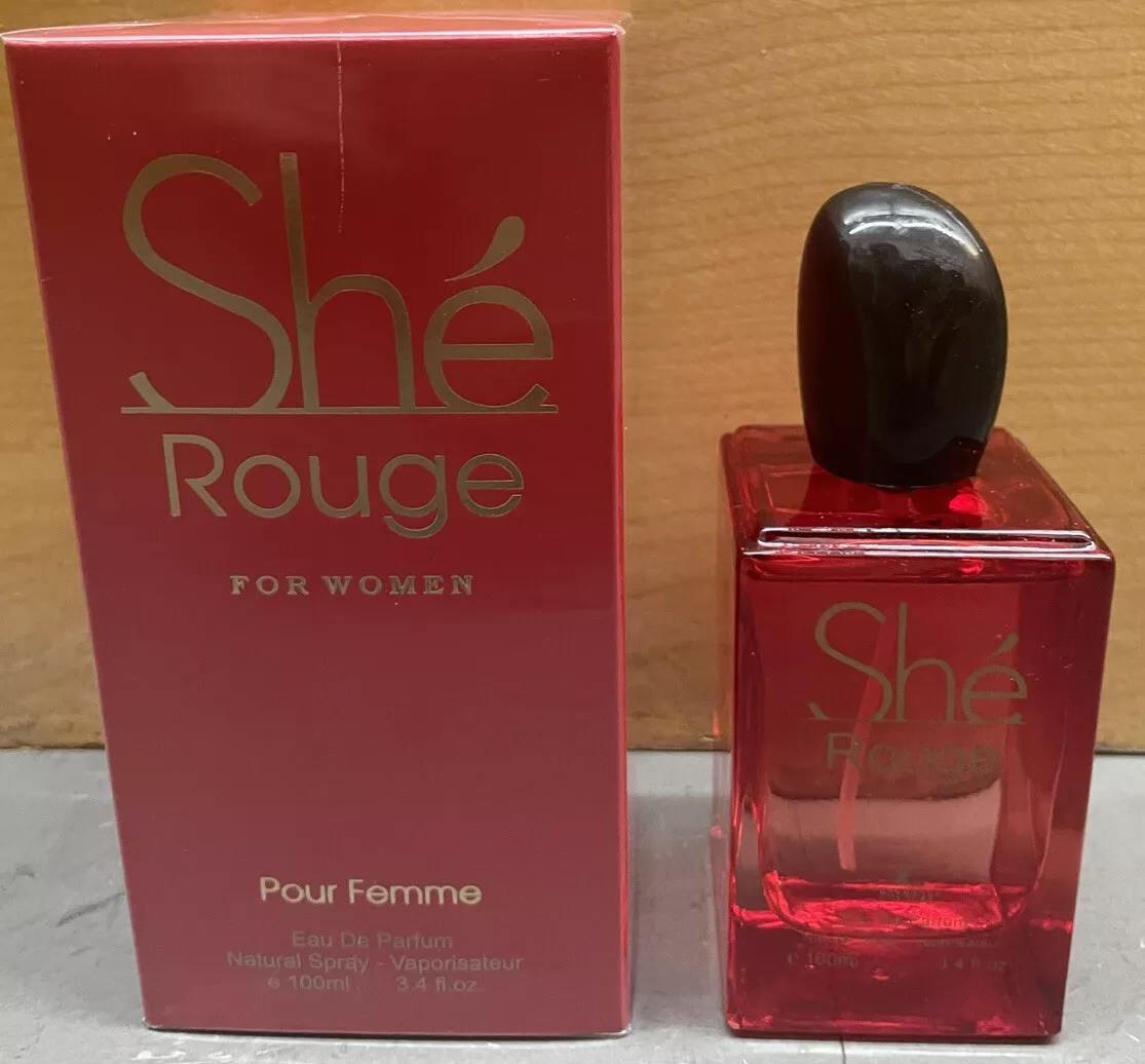 She' Rouge Pour Femme Women Eau De Parfum By Fragrance Couture 3.4 fl  oz