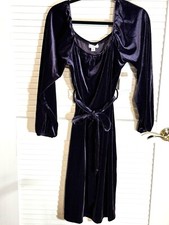 LA Threads Purple Velvet Dress Size XL Velour Belt Women NWT