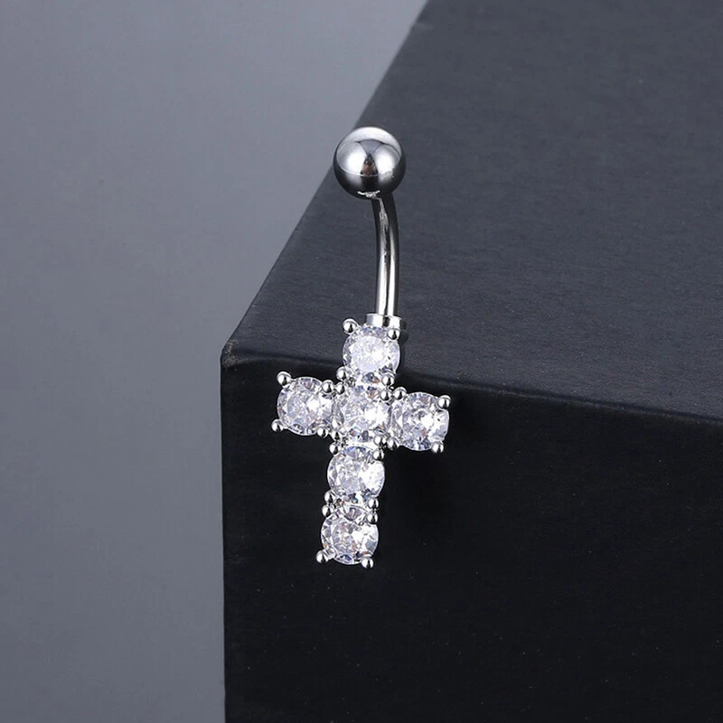 Cross belly button piercing deals