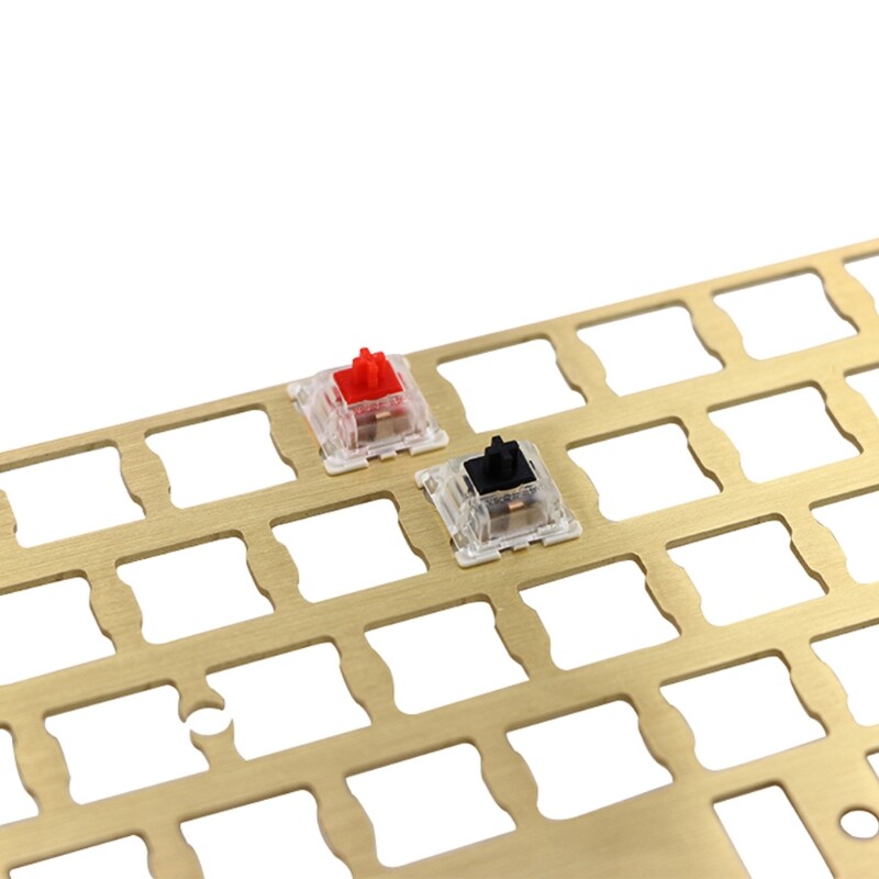 60% Mechanical Keyboard Brass Plate with 2U and 2.25U Split Positioning for Enhanced Typing Experience and Durability