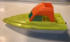 Vtg American Plastic Toy Fishing Yacht Boat . Around 14” Long.