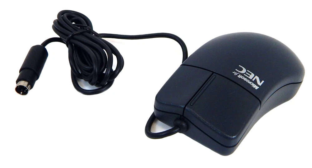 NEC Microsoft 2-Button PS2 Black Mouse NEW 230-00018 94287 