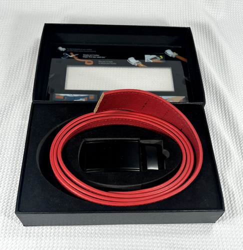 SlideBelts Cintura Uomo a Cricchetto - Trim-to-Fit Regolabile - Confezione Regalo NUOVO - Foto 27 di 40