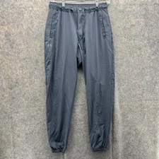 Under Armour Pants Men Extra Small Adult Gray Straight Stretch Jogger Snap XS