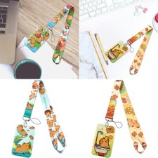 Lanyards with Keychain Lovely Card Holder Neck Strap Capybara Badge Holder