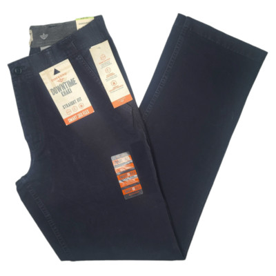Dockers #11482 NEW Men's Flat Front Straight Fit Downtime Khaki Pants MSRP $66