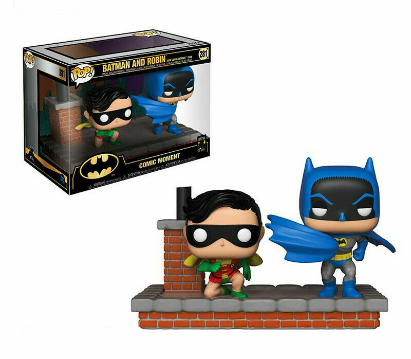 Batman and Robin Figurine Pop Comic Moments pour décorer votre bureau de geek