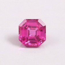 5.90 Ct AAA Natural Flawless Ceylon Pink Sapphire Asscher Cut Loose Gemstone