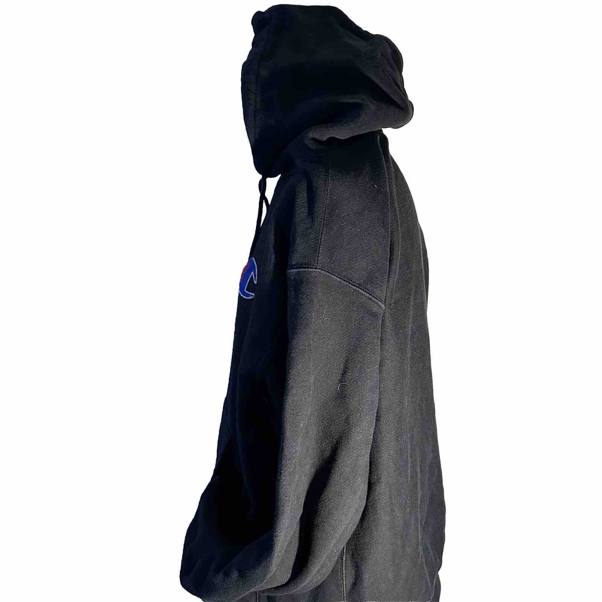 Champion black Hoodie Patch Logo Winter Sturdy Reverse weave Large