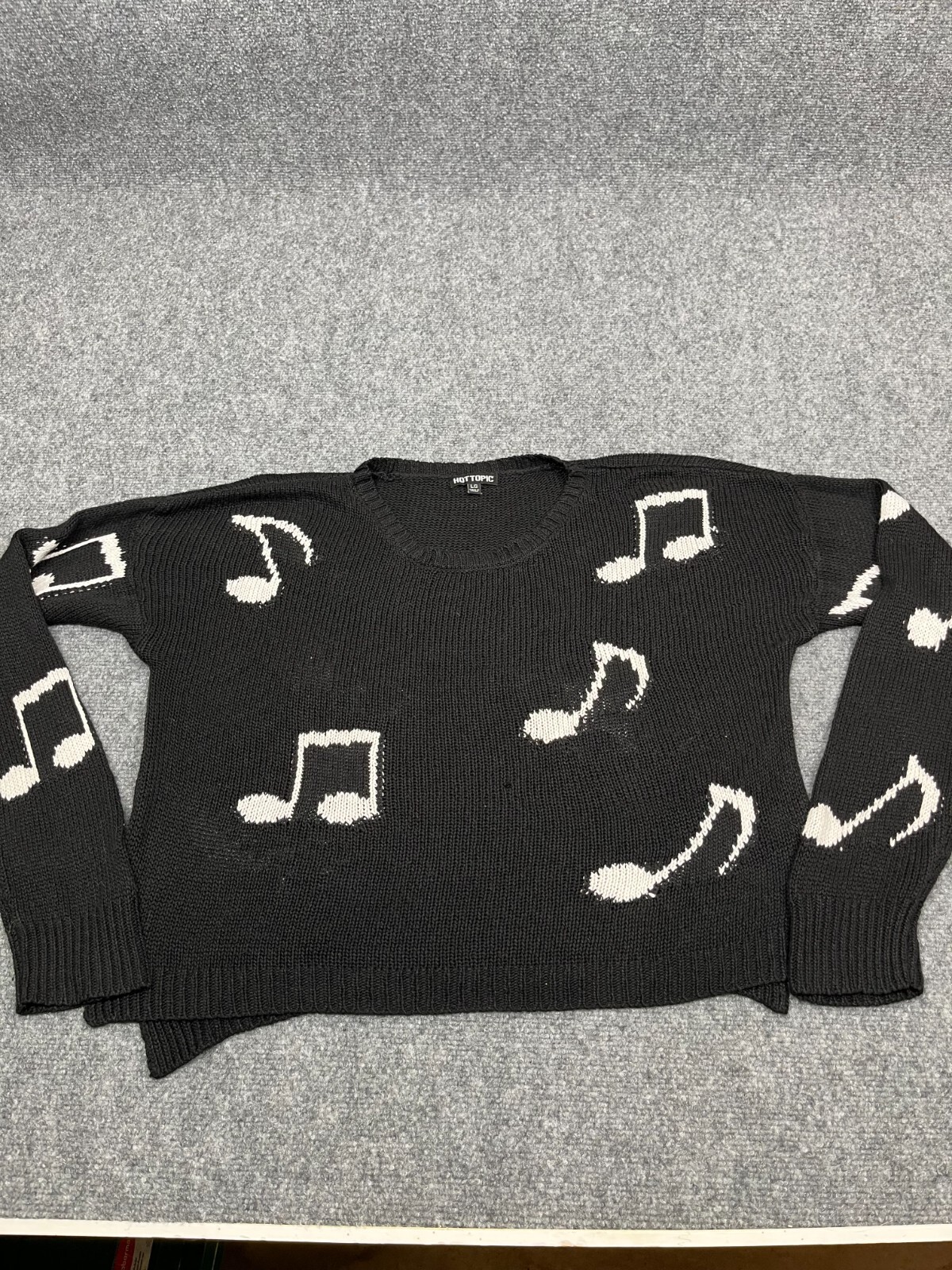 white knit women music notes 