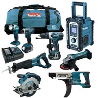 12Tlg. Makita 18V Akku Werkzeug Set + DFR550 Magazinschrauber Rtj Z Y1J