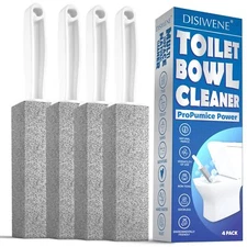 	Pumice Cleaning Stone with Handle Toilet Bowl Cleaner Hard Water Ring Remove...