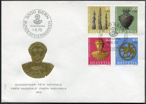 Switzerland B406-B409, FDC. Michel 971-974. Archaeological treasures, 1972. - Picture 1 of 1