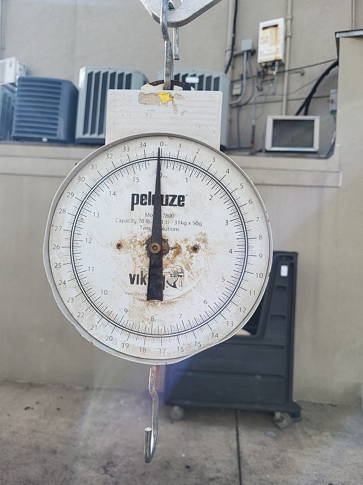 Pelouze Rubbermaid Commercial Mechanical Hanging Scale With Dial