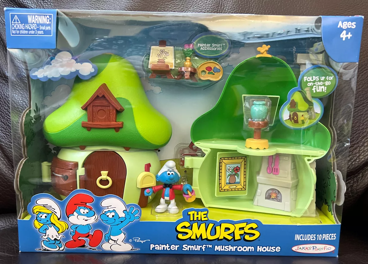  Smurfs Mushroom House with Papa Smurf : Toys & Games