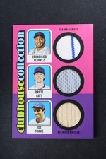 2024 Topps Heritage Clubhouse Collection Triple Alvarez Baty Torre Relic #/25