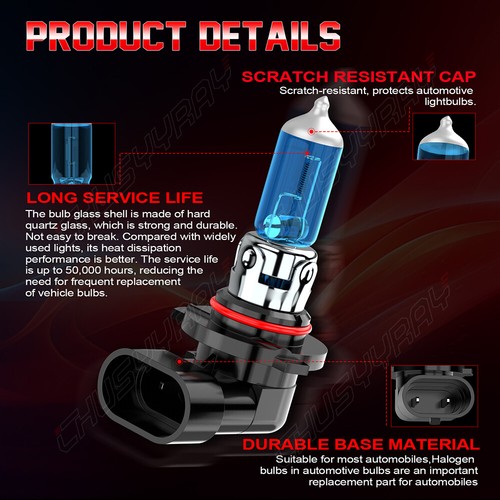 4x 9005+H11 Headlight Combo High Low Beam Bulbs Kit Super White Bright Lamps - Bild 5 von 10