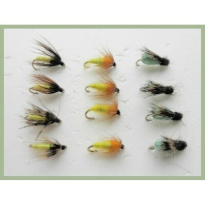 Nymphenforellenfliegen, 12er Pack, La Fontaine, Caddis Pupa, Amber, gemischt 12/14