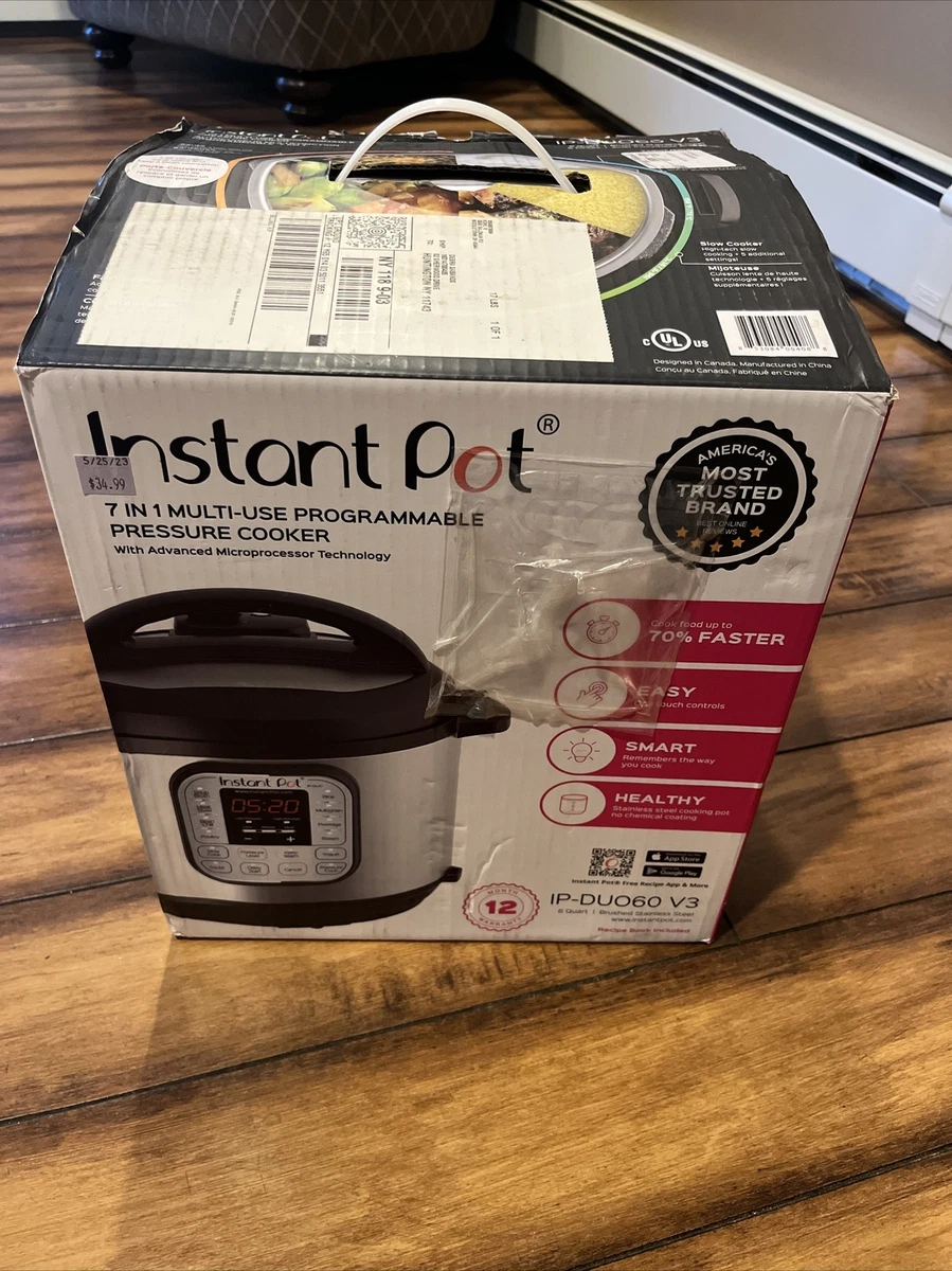 Instant Pot Duo Multi Use Pressure Cooker 6 Quart 7 in 1 Quick Easy One Touch