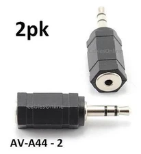 2pk 2.5mm Stereo Jack to 3.5mm Stereo Plug Adapter