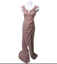 NWT Windsor Elegant Maxi Dress Womens XS rose Gown Pageant    #drs5.7