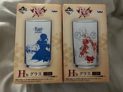 Fate/staynight UBW Ichiban Kuji H Prize Glass Set  Shirou/Saber & Rin/Archer
