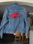 Arkansas Razorbacks Team Jeans Denim Button-up Jacket Size Small — photo 3
