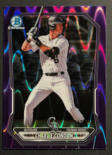 2026 Bowman CHARLIE CONDON Chrome Purple Wave Refractor /250 #BCP-46 Rockies