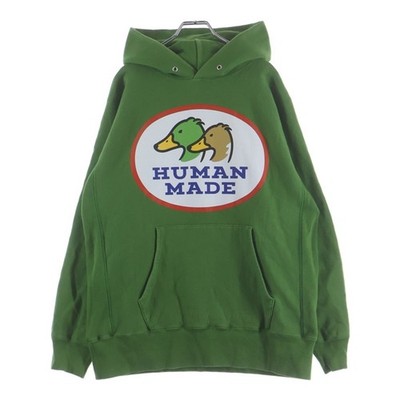HUMAN MADE Human-made 22AW Duck Print Pullover Hoodie Green Used 280188da7328079